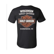 قميص قصير الأكمام من Harley-Davidson Mens Shady Skull ، أسود (XL) ، Harley Davidson