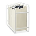 thumbnail image 6 of Whitmor Metal Triple Laundry Sorter with 3 Removable Bags - White & Canvas-15.8x33.5x30.7 Adult, 6 of 10