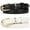 Black+White, variant on Timarkment 2pcs Belts for Women Leather Womens Belts With Golden Buckle Black Brown Women Belts for Jeans Dresses  Woman Gift