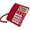 Red, variant on Bottone Big Button Telephone for Eldly Crystal Landline Trade Call Desk Display Caller Corded Telephone for Home Office Hotel
