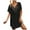 Black, variant on Womens Swimsuit Coverup Lace Crochet V Neck Bathing Suit Cover Up Dress Beach Cover Ups For Swimwear Swimwears Cover-Ups S