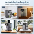 thumbnail image 3 of Countertop RO Water Purifier, 6-Stage Advanced Filtration System for Home Use Instant Chilled Water (50°F) & Room Temperature Water, Required for Kitchens & Home Drinking Water Needs, Gray C100, 3 of 9
