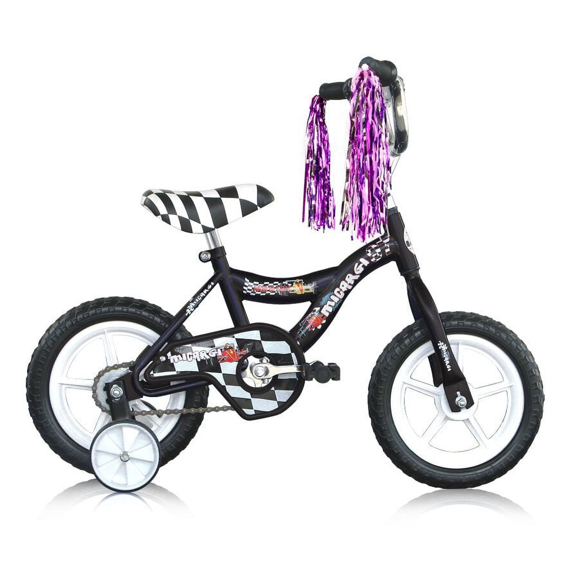 WonderWheels 12" Kid's Beginner Bicycle for 2-4 Year Old Boys' and Girls' Bike Foam Tire for Indoor Use No Brake - Black