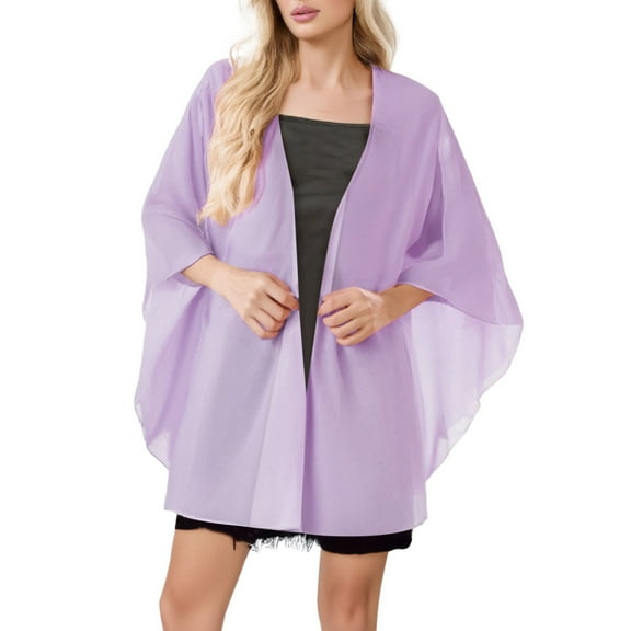 Fgnfyis Elegant Chiffon Wrap Shawl for Brides Evening Dresses and Blouses Lightweight Versatile Cover Up PP1 One Size