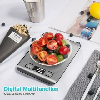 Smartheart Digital Kitchen Food Scale with Calorie & Carb Calculator, Stainless Steel, Silver