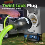 GEARit 30-Amp 4-Prong Generator Extension Cord, NEMA L14-30P to L14-30R, 40ft, UL Certified, 120/250v, Highly Visible for Emergency Power