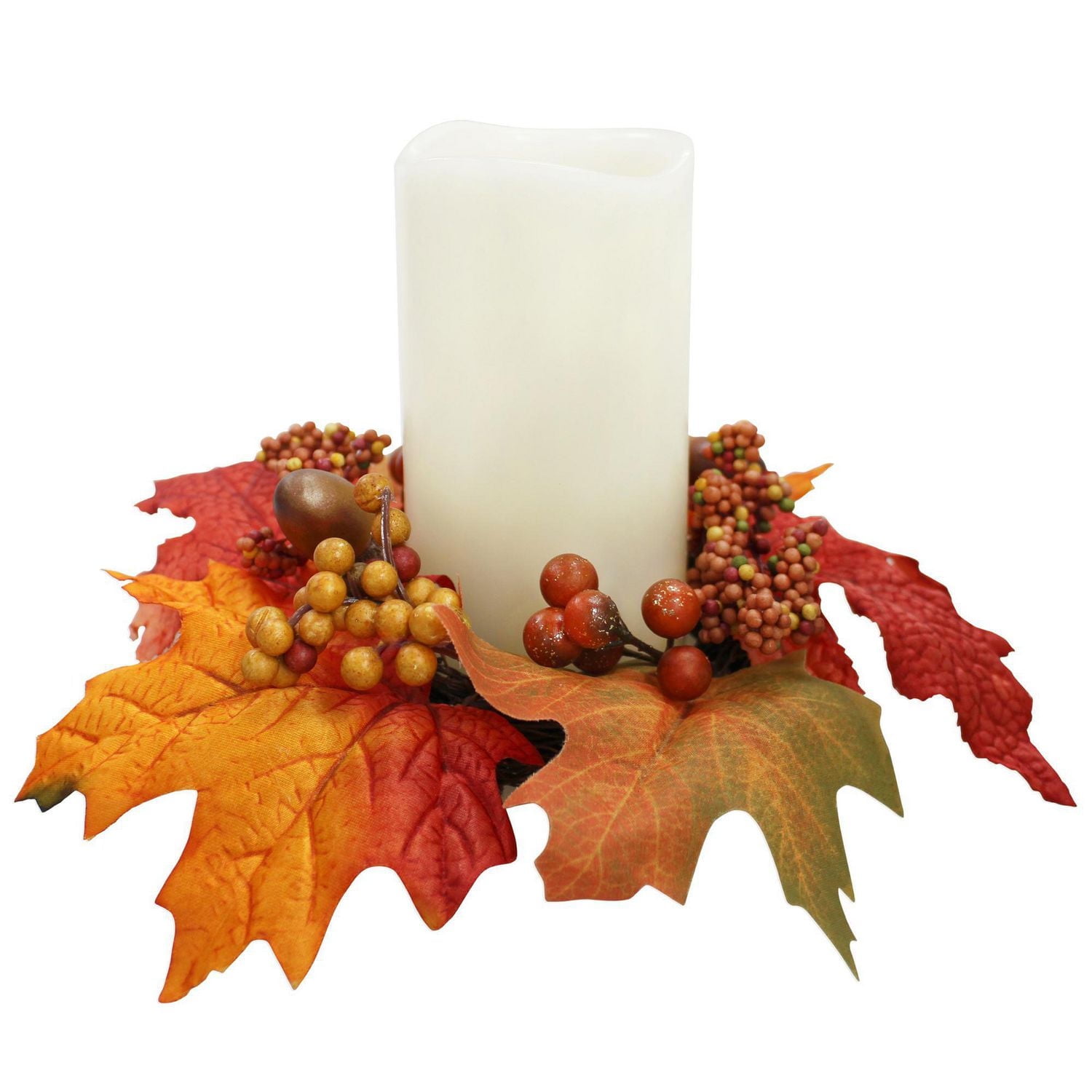 LED Candle Set with Wreath