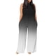 thumbnail image 2 of ICHUANYI Clearance Women Print Jumpsuit Pajamas Casual Buttons Pocket Sleeveless Wide Leg Long Pants(Black, S) ICHUANYI WER2023081117852, 2 of 5