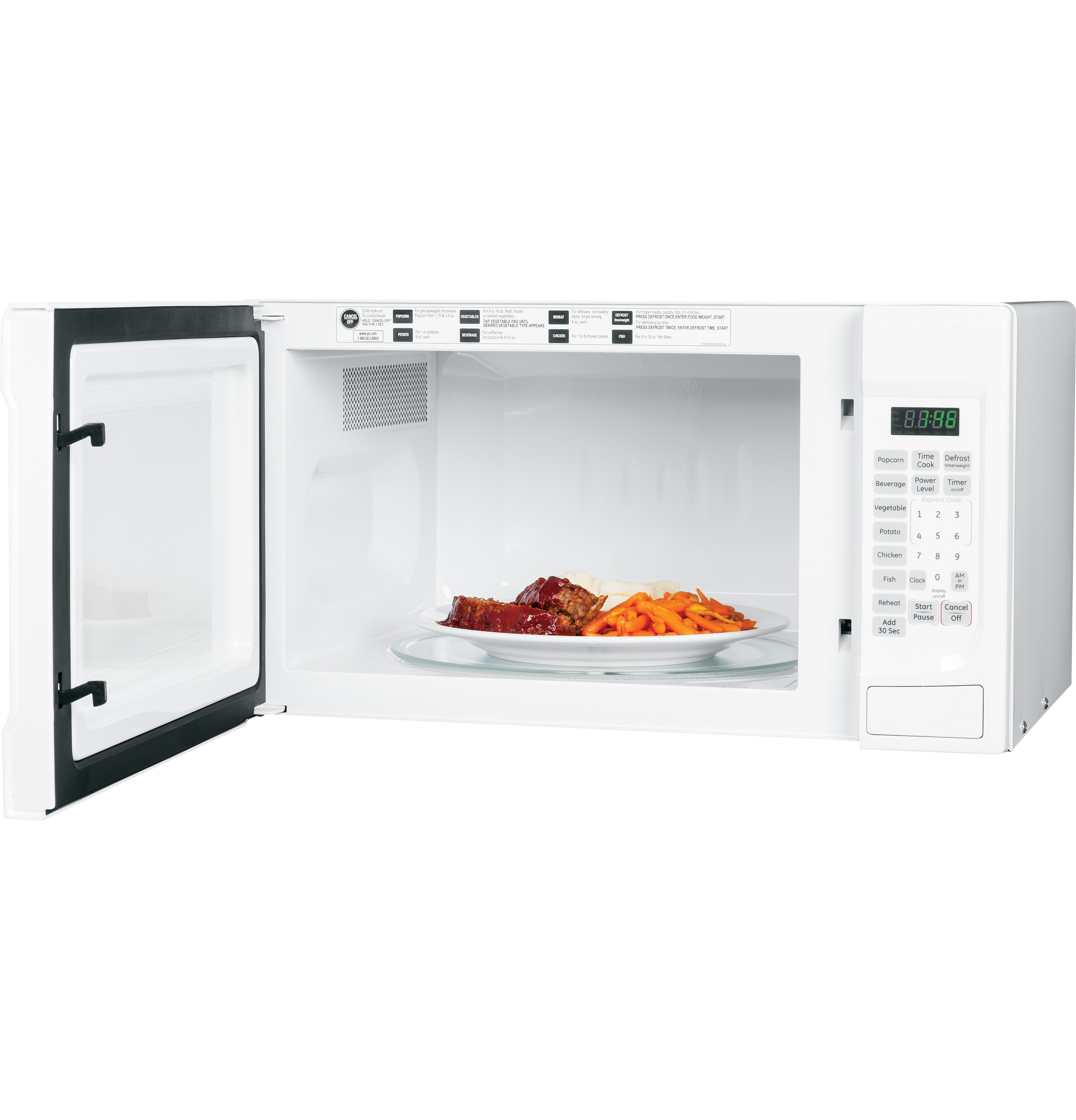 GE® 1.4 Cubic Foot Capacity Countertop Microwave Oven, White, JES1460DSWW - image 5 of 11