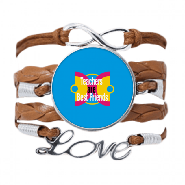 Maestros diligentes agradecido amigos Pulsera de cuero Negro trenzado pulsera de cuerda de amor Unbranded M