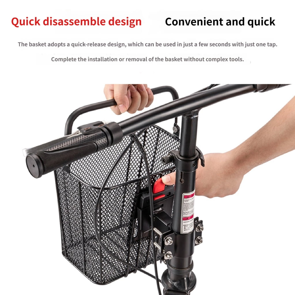 MOMOJIA Front Bike Basket Bicycles Metal Basket Cycling Basket for Electric Bike Kid Bike
