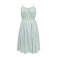 thumbnail image 1 of Vestido George para Mujer Sin Manga Escote Plisado Tirantes Ajustables Verde Talla CH, 1 of 4