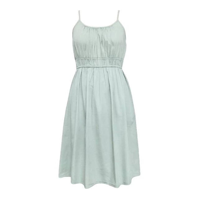 Vestido George para Mujer Sin Manga Escote Plisado Tirantes Ajustables Verde Talla CH