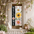 thumbnail image 5 of Yatrandify Decorative Design Welcome Banner Garden Theme Floral Decoration Colorful Flowers for Home Entrance Outdoor Decoration Front Porch, 5 of 6