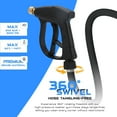 thumbnail image 6 of Sewer Jetter Kit for Pressure Washer 50 FT, Drain Cleaner Hose with Power Washer Gun, 1/4 Inch NPT Corner, Rotating and Button Nose Sewer Jetting Nozzle,Waterproof Tape, Pearl Corsage Pin, Spanner, 6 of 8