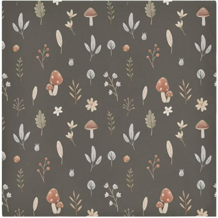 

Bestwell 6 pieces Leaf and Mushroom Pattern Satin Napkin Square 20 Inches Table Napkins Soft Smooth Decorative Napkins for Wedding Banquet Party Decoration