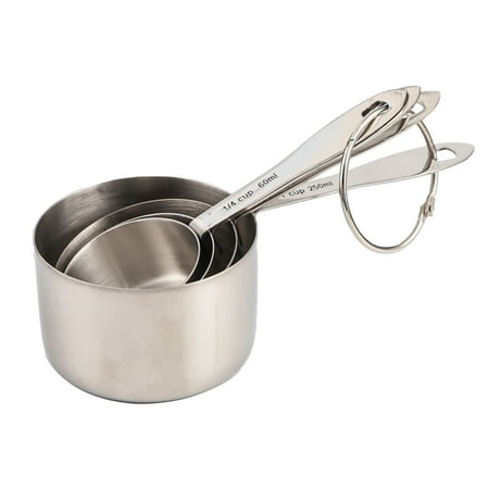 

4 Pcs Stainless Steel Measuring Cups and Spoon Set Kitchen Tools