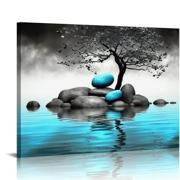 Fenyluxe Art Modern Surrealistic Landscape Canvas Print Wall Decor Ready To Hang Home Room Art Decor Print On Canvas 16x12in