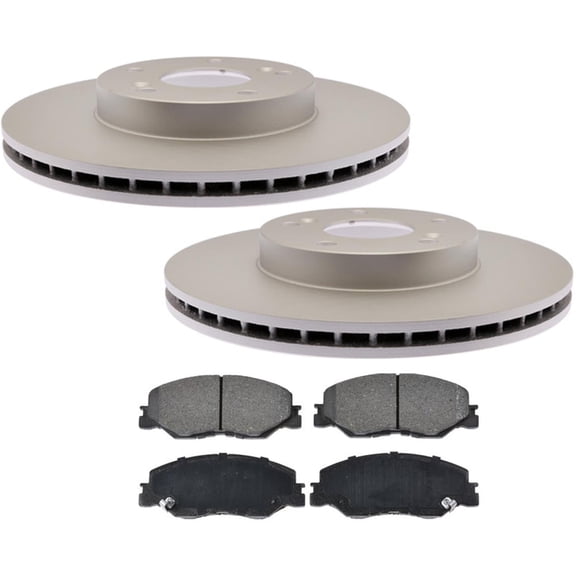 Frt AmeriBRAKES Coated Brake Rotors Ceramic Brake Pads for Honda Civic 22-2023