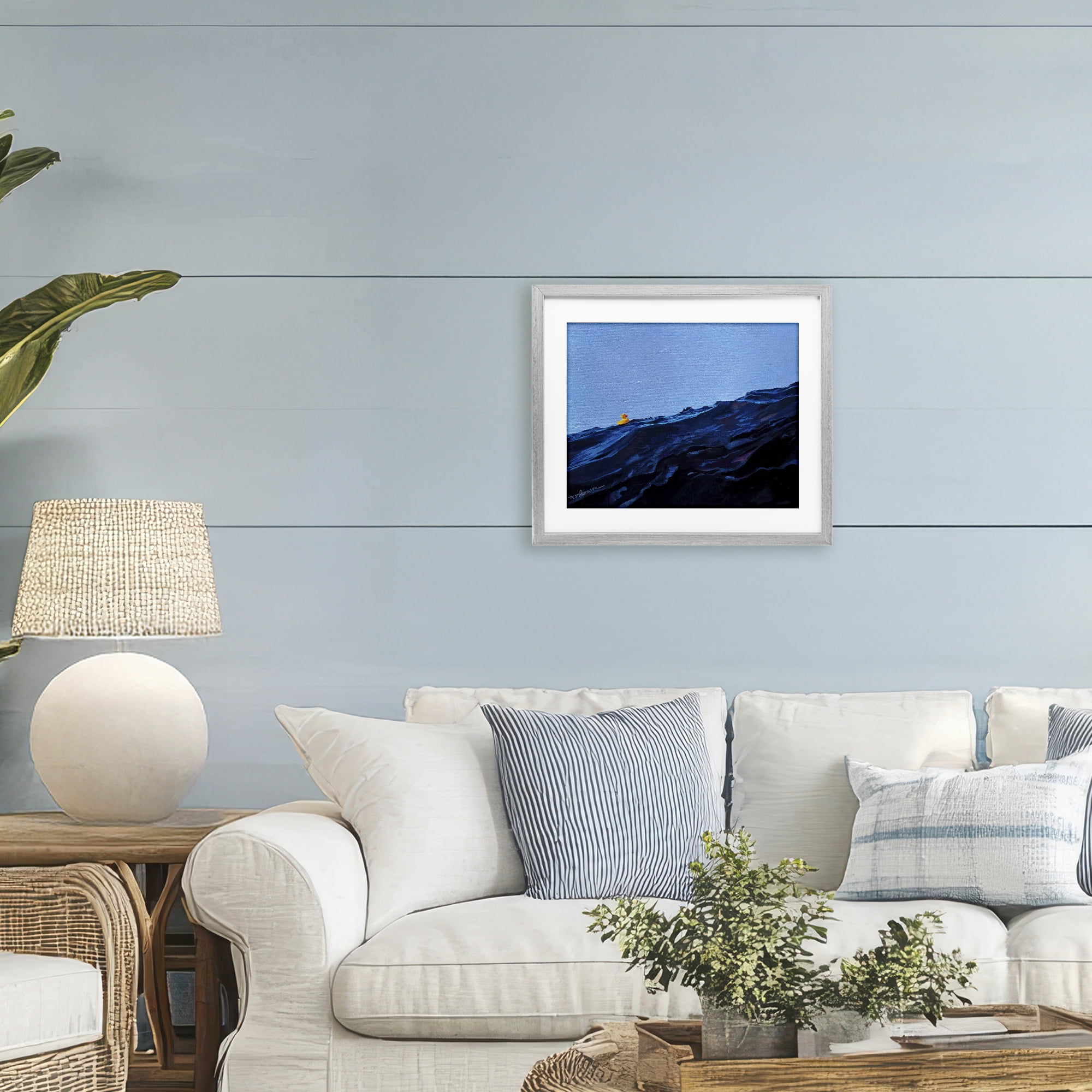 You're The One Duck Gray Framed Print Under Glass, design by Keith Thomson