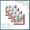 thumbnail image 4 of Serviette en Tissu Village de Noël, Ensemble de 4, 17"X17 Pouces, Multi, 4 of 7