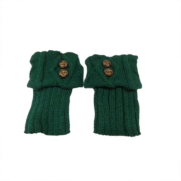 Honeeladyy Clearance under 5$ Women's Socks Button Socks Boot Accessories Short Leg Warmers Knit Toppers
