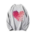 thumbnail image 4 of Xdegoge Cute Valentines Sweatshirts for Women Long Sleeve Love Heart Graphic Sweatshirt Pullover Casual Warm Crewneck Fashion Tops, 4 of 8