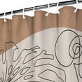 thumbnail image 3 of Brown Boho Line Art Plant Pattern Shower Curtain 72"x72" ,Bathroom Decorative Shower Curtains Set with 12 Hooks,Modern Waterproof Washable Shower Curtain, 3 of 6