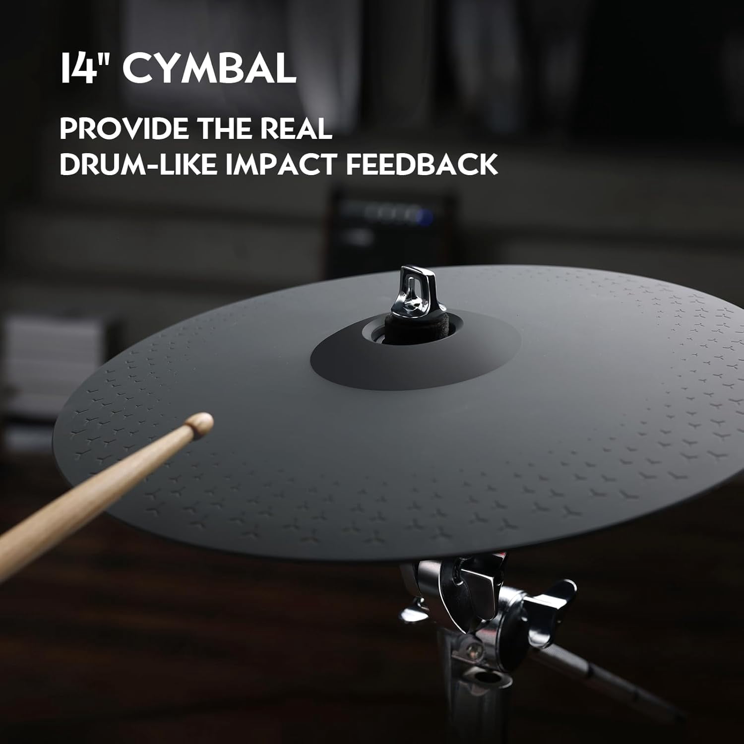 HAMPBACK ACE-970 Electronic Drum Set, Dual-Layer Mesh Heads, Hi-Hat Stand