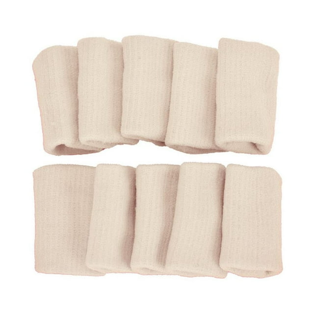 Dalazy 10Pcs Nylon Knuckles Sleeve Thumb Protection Sheath for Sports Breathable Braces, Skin Color