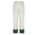 thumbnail image 6 of Pxkloy Wide Leg Pants Woman Linen High Waisted Pull On Casual Baggy Elastic Waist Palazzo Trousers Pants Resort Wear with Pockets White,L, 6 of 7