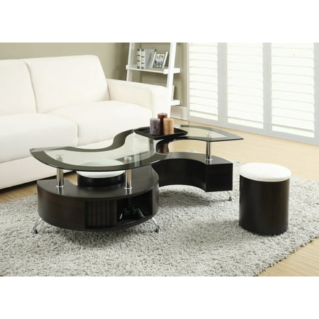 3-piece Coffee Table and Stools Set Cappuccino ( incomplete box 2/3) 