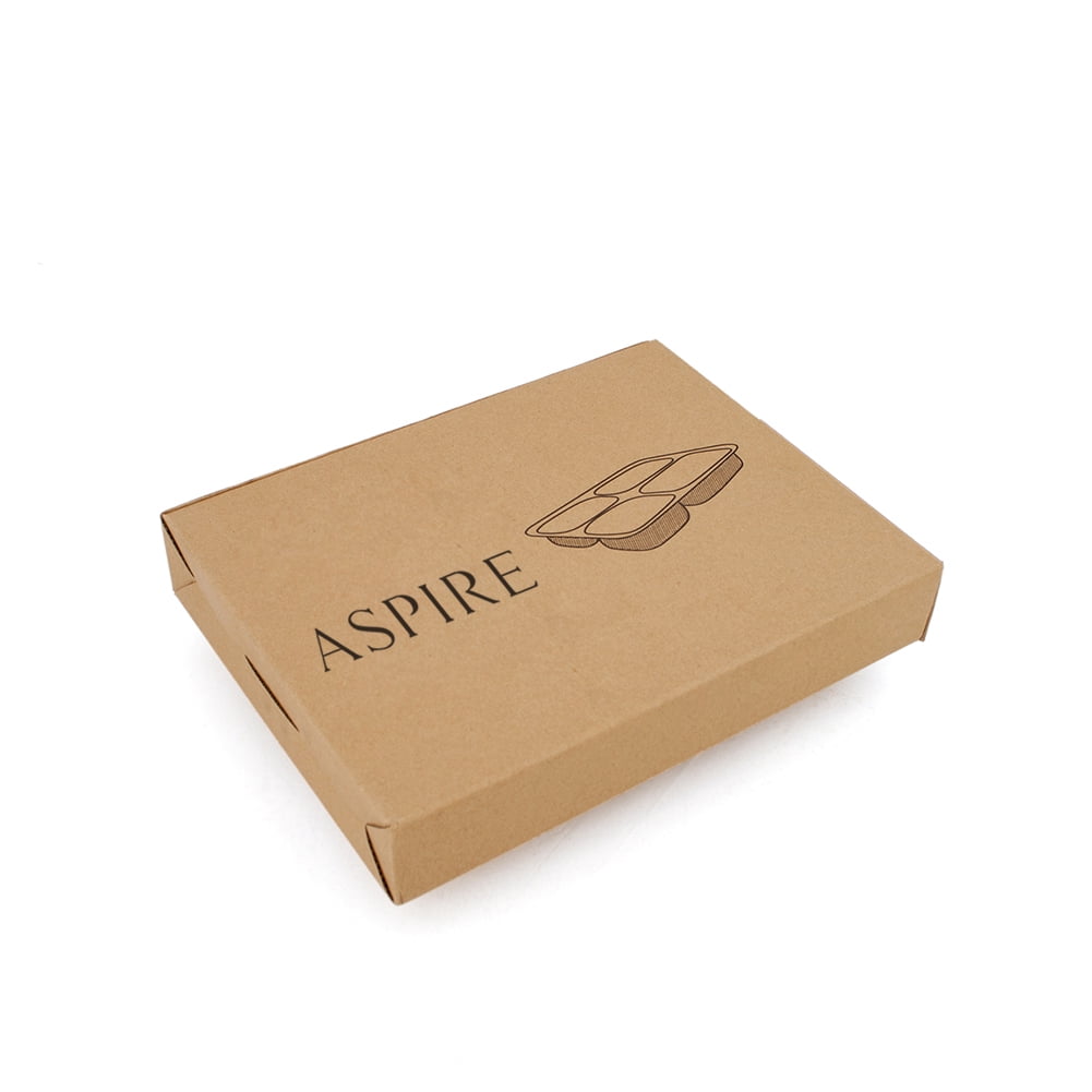 Aspire Bento Lunch Box With Stainless Steel Lid, Divided Food Plate, 3 Sets-5 Sections