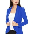thumbnail image 5 of Moa Collection Women's Long Sleeve Open Front Blazer Solid Office Jacket (S-3XL), 5 of 6