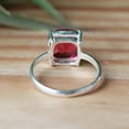 thumbnail image 4 of Ruby Gemstone Ring, 925 Silver Ring, Prong Setting Ring, Square Cut Gemstone, Statement Ring, Minimalist Ring, Pretty Ring, Unisex Jewelry, 4 of 6