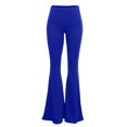 thumbnail image 3 of JUNWELL Women‘s Boho Hippie High Waist Wide Leg Long Flared Bell Bottom Pants, 3 of 5