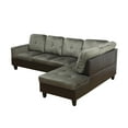 thumbnail image 2 of Hommoo Flannel & PVC L-Shaped Sectional Couch and Sofa Set, Modern Living Room Furniture Set, Right Side, Taupe, 2 of 9