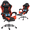 Red, variant on DELMANGO Gaming Chair Ergonomic Office Chair with Adjustable Headrest & Footrest, 90-135° Recline, 360° Swivel,Black/Grey