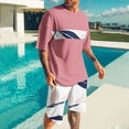 thumbnail image 2 of GERsome Men's 2 Piece Outfits Short Sleeve Crewneck Summer T Shirts and Casual Shorts Tracksuits Set S-4XL, 2 of 5