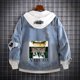 thumbnail image 1 of Anime Naruto Akatsuki Hole Denim Jacket Cosplay Jackets Clothes Costumes Men Hoodies Uzumaki Akatsuki Sakura Clothing Tops5XL Gao Jinjia LED, 1 of 2
