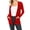 Red, variant on Women's Plus Size Basic Open Front Long Sleeves Side Pockets Solid Casual Knit Cardigan