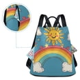 thumbnail image 5 of FORMRS Women's Travel Backpack Purse Anti-Theft Hidden Pockets Casual Shoulder Bag, Rainbow with Stars, 5 of 7
