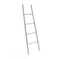 thumbnail image 4 of LuxenHome Rustic Birch Wood 4-Rung Blanket Ladder, 4 of 8