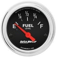 thumbnail image 4 of AutoMeter Gauge Fuel Level 2516 Traditional; 2-1/16 Inch; Short Sweep Electric; Analog; 240 Ohms Empty/33 Ohms Full; Black Face/Chrome Bezel/Orange Needle; Incandescent Around The Dial, 4 of 4