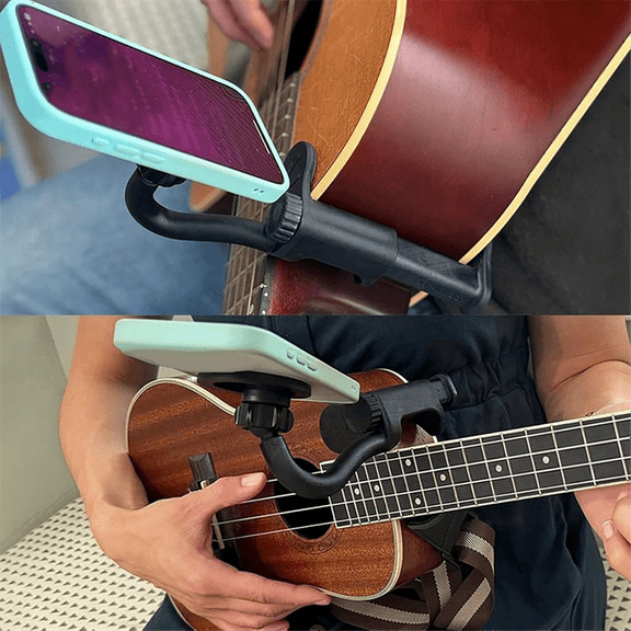 New Arrivals Guitar Phone Holder, Adjustable Stand, Holder Mount for Live Streaming Teaching Video Recording