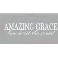 thumbnail image 3 of Amazing Grace How Sweet The Sound Vinyl Letters Room Décor Quotes Wall Stickers, 44x10, White, 3 of 5