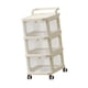thumbnail image 5 of Carro rodante con ruedas, carrito utilitario, práctico soporte para cosméticos, carrito organizador de almacenamiento, estantería móvil para baño, 3 niveles, 5 of 8