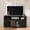 Black, No Insert, variant on Mopio Brooklyn 59" Fluted Tall TV Stand, Fireplace Television Console, Media Storage Cabinet, Entertainment Center for Living Room, TV Table, Credenza (White, No Insert)