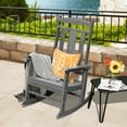 thumbnail image 2 of Costway Patio Rocking Chair Tout Temps HDPE Rocker Haut Porche Arrière Gris, 2 of 9