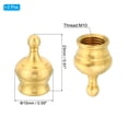 thumbnail image 2 of Uxcell M10 Thread Lamp Finial Cap Knob Brass Lamp Shade Harp Top Screw Caps Decoration Light Fixture 15x23mm 2 Pack, 2 of 6